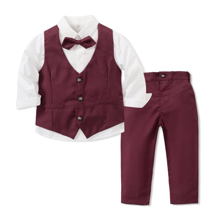 Kidzora Boys Embroidered Nehru Jacket Set