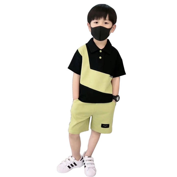 Kidzora Boys Striped Crew Neck Tee